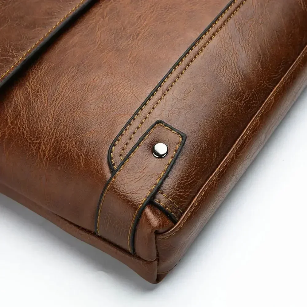Briefcase For Men PU Leather T - Leather Work Laptop Bag ulasan dan harga