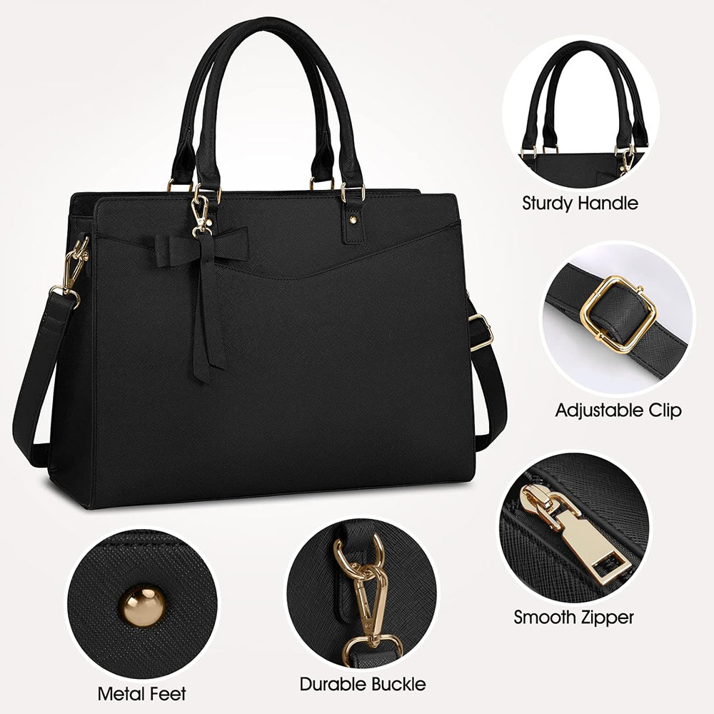 Laptop Bag for Women 15.6 Inch - Leather Work Laptop Bag ulasan dan harga