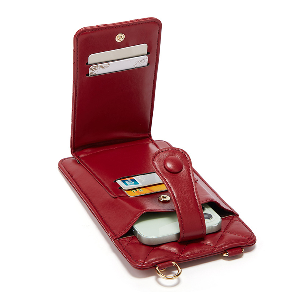 Women Check Pattern Chain Phon - Leather Work Bag Women ulasan dan harga