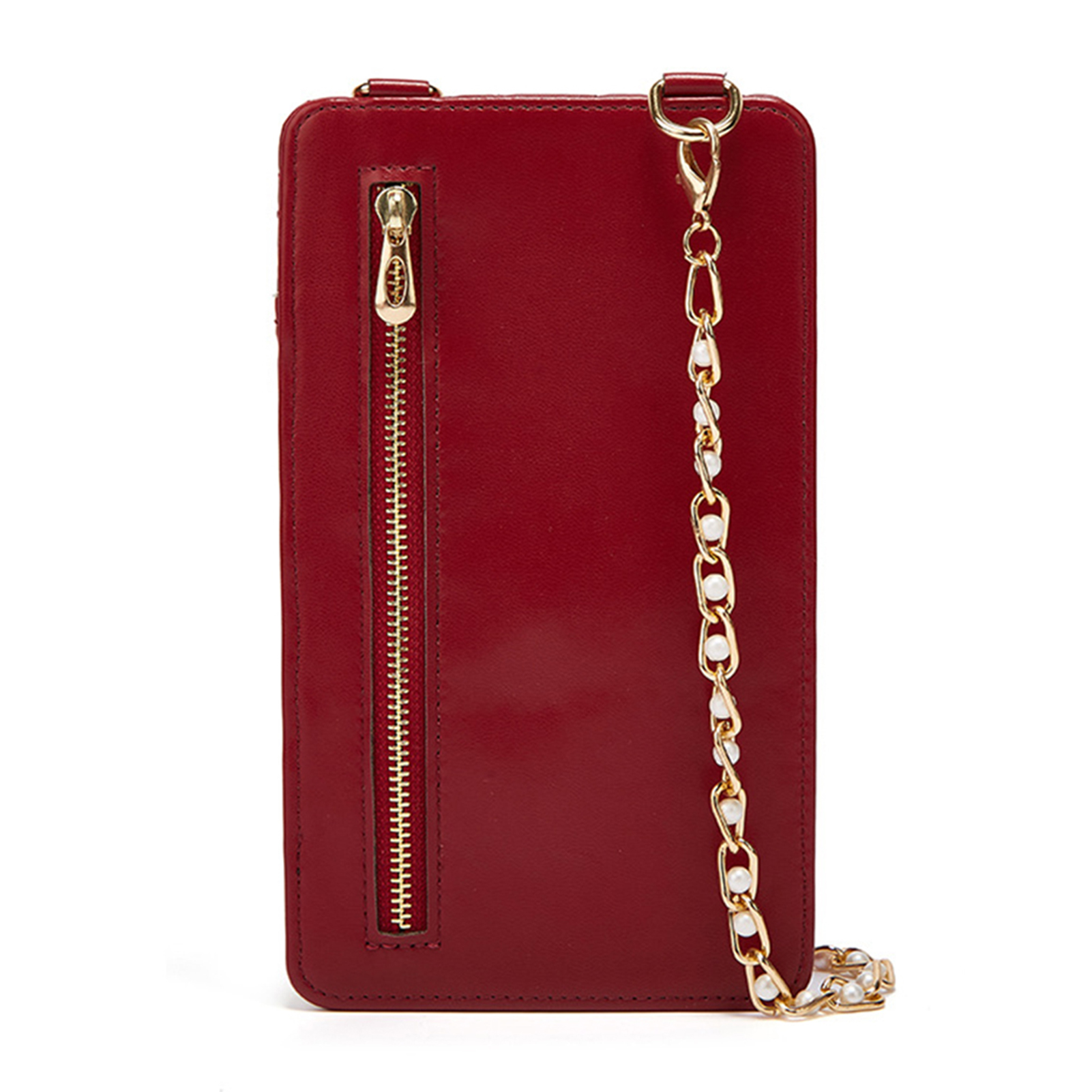 Women Check Pattern Chain Phon - Leather Work Bag Women ulasan dan harga