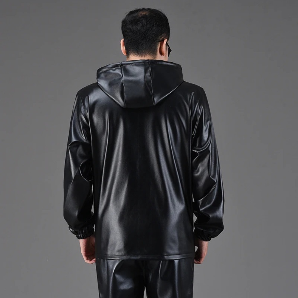 Men's spring and autumn overal - Leather Work Overalls ulasan dan harga
