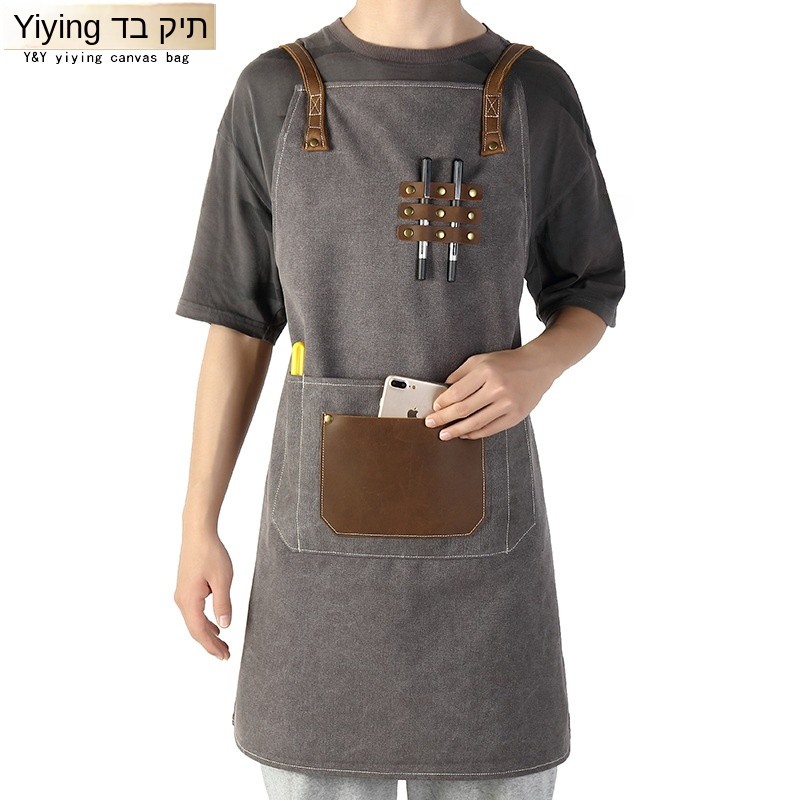 Fashionable Wax Canvas Tool Ap - Leather Work Overalls ulasan dan harga