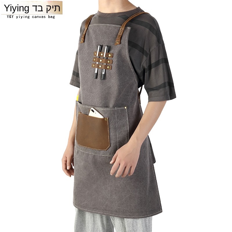 Fashionable Wax Canvas Tool Ap - Leather Work Overalls ulasan dan harga