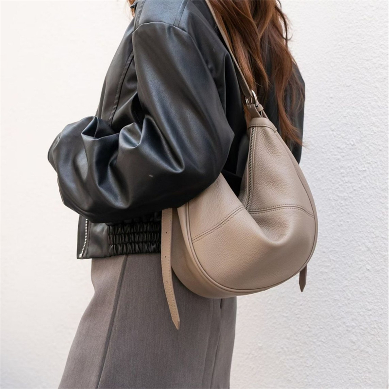 BURMINSA Slouchy Genuine Leath - Leather Work Bag Women ulasan dan harga