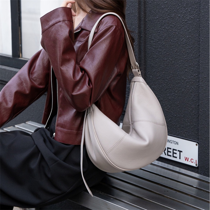 BURMINSA Slouchy Genuine Leath - Leather Work Bag Women ulasan dan harga