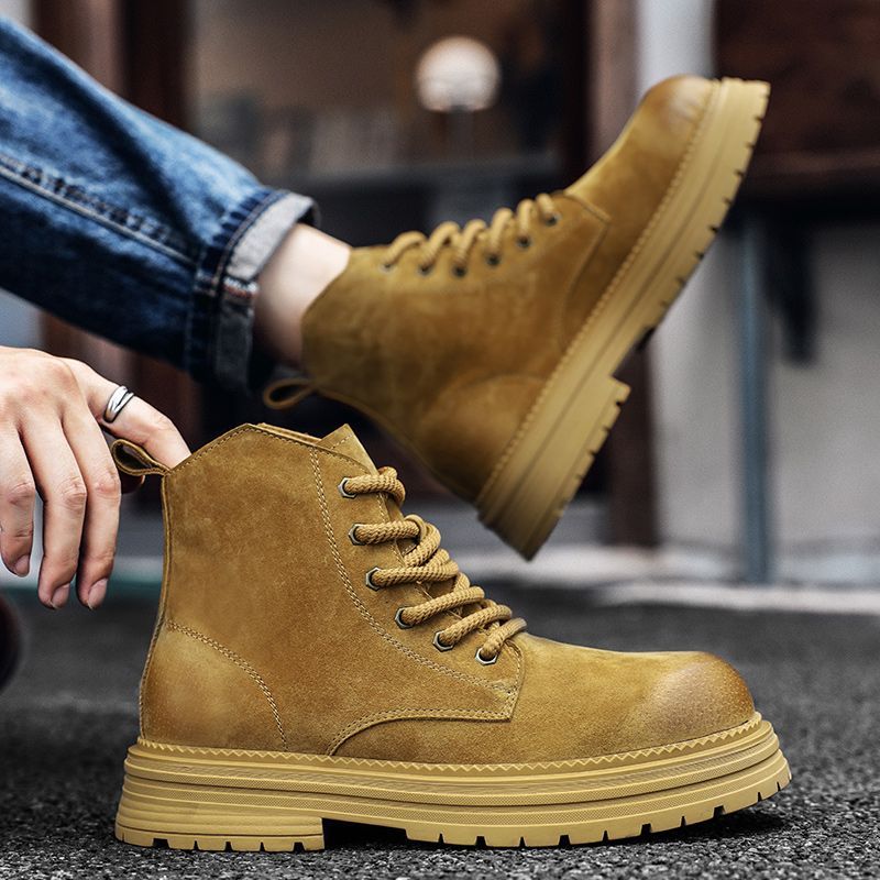 High Quality Men Ankle Boots F - Leather Work Boots ulasan dan harga