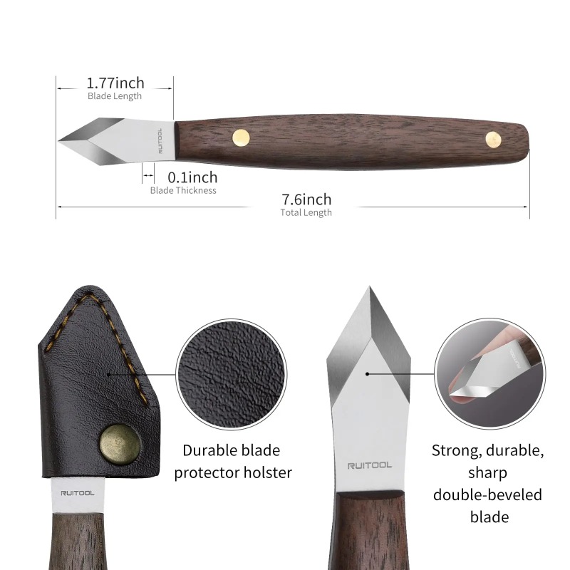 Handmade carving knife, thin e - Leatherwork Knife Sheath ulasan dan harga