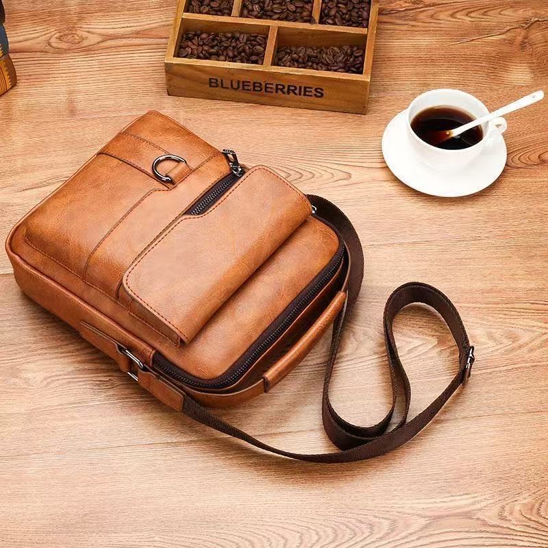 Bullcaptain Casual Men's Shoul - Leather Work Bag Women ulasan dan harga