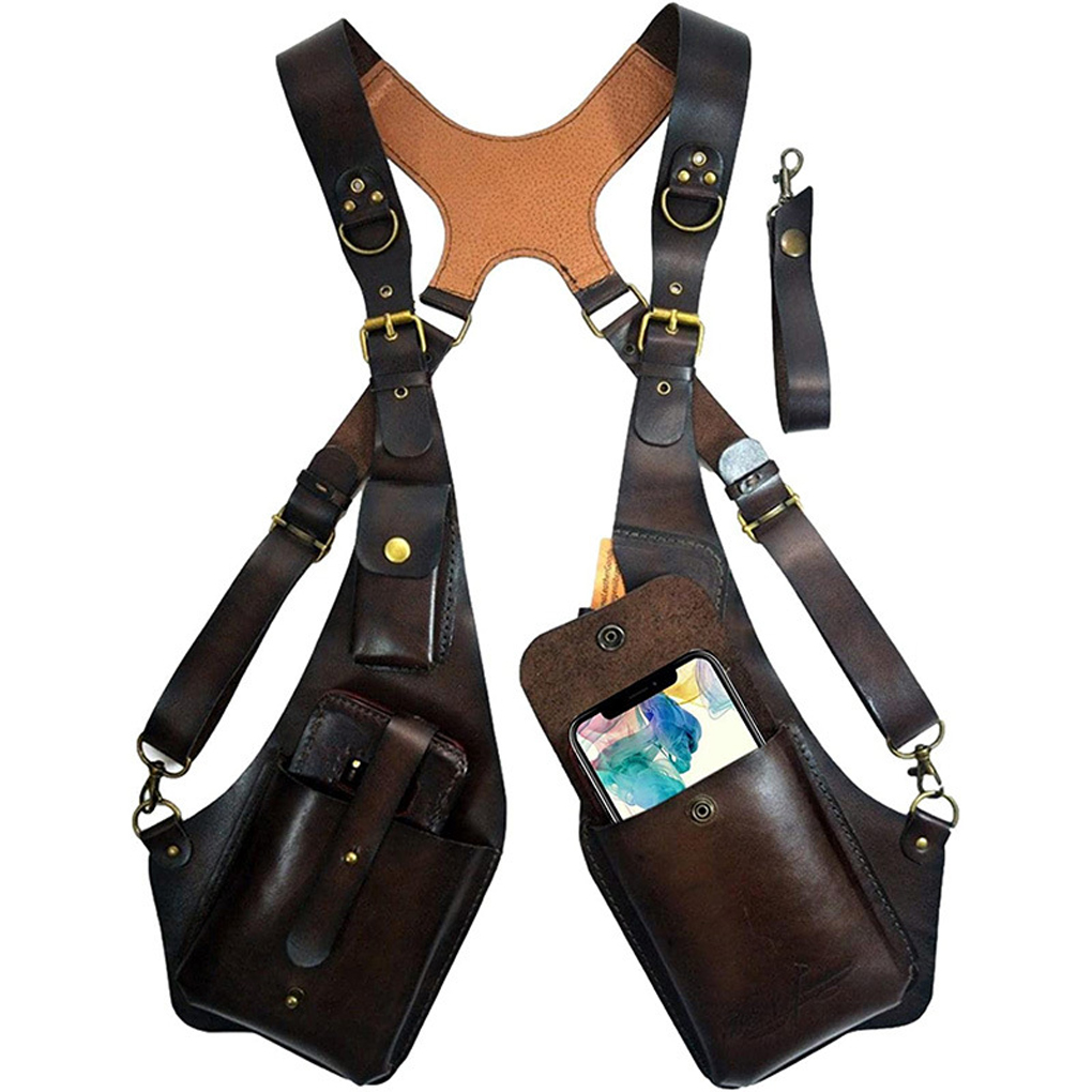 Retro Anti-Theft Leather Doubl - Leatherwork Rivets ulasan dan harga