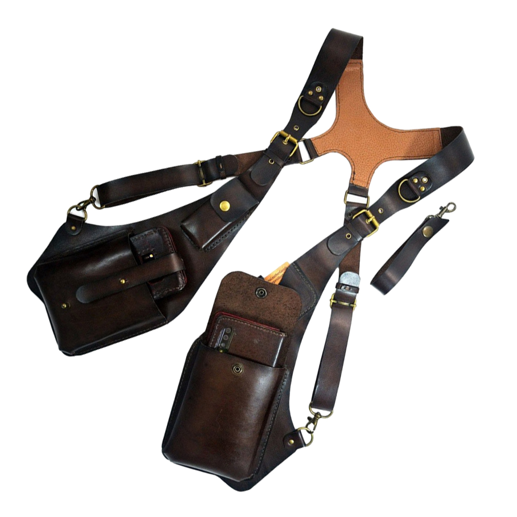Retro Anti-Theft Leather Doubl - Leatherwork Rivets ulasan dan harga