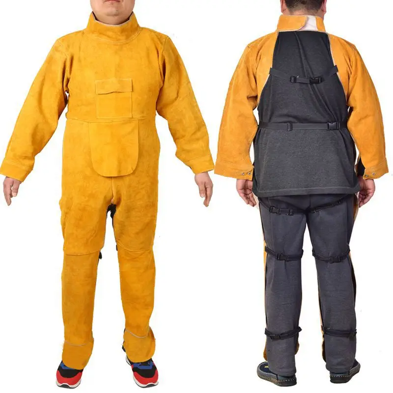 Cowhide Welding Clothes for Me - Leather Work Overalls ulasan dan harga