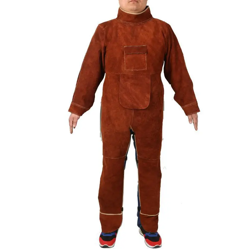 Cowhide Welding Clothes for Me - Leather Work Overalls ulasan dan harga