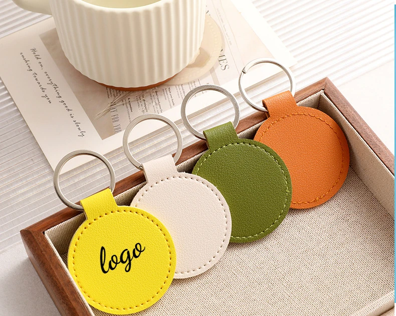 Laser Engrave Name Round PU Le - Leatherwork Rings ulasan dan harga