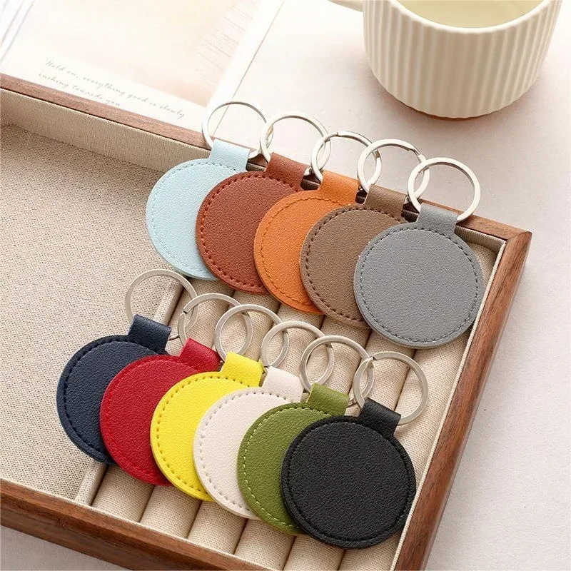 Laser Engrave Name Round PU Le - Leatherwork Rings ulasan dan harga