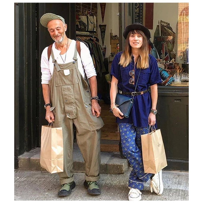 Men's Japanese Retro Overalls  - Leather Work Overalls ulasan dan harga