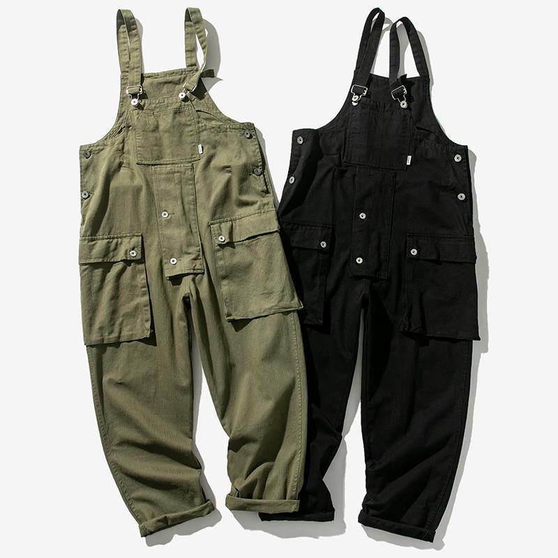 Men's Japanese Retro Overalls  - Leather Work Overalls ulasan dan harga