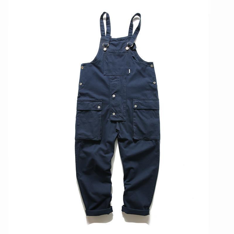 Men's Japanese Retro Overalls  - Leather Work Overalls ulasan dan harga