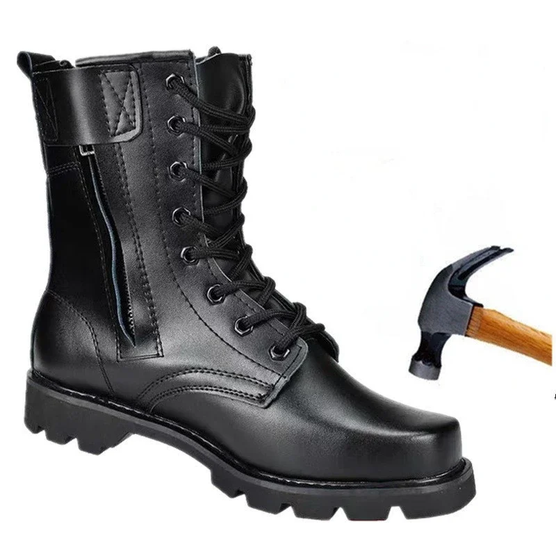 Men's Shoes Work Safety Shoes  - Leather Work Boots ulasan dan harga