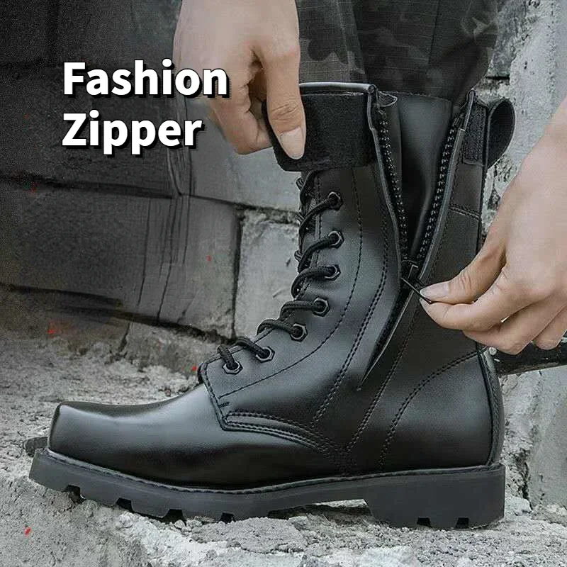 Men's Shoes Work Safety Shoes  - Leather Work Boots ulasan dan harga