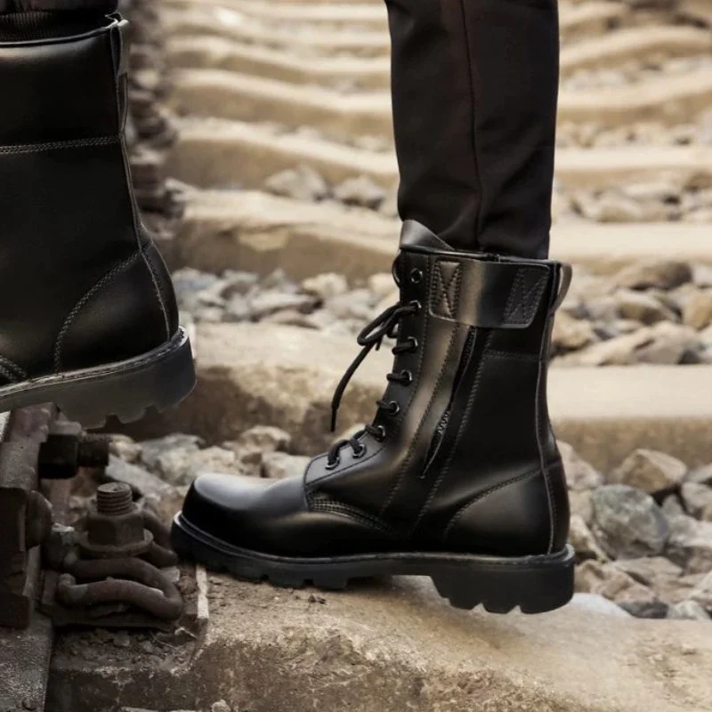 Men's Shoes Work Safety Shoes  - Leather Work Boots ulasan dan harga