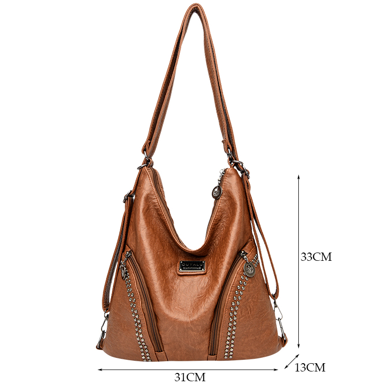 Multifunction Big Hand Bags fo - Leatherwork Rivets ulasan dan harga