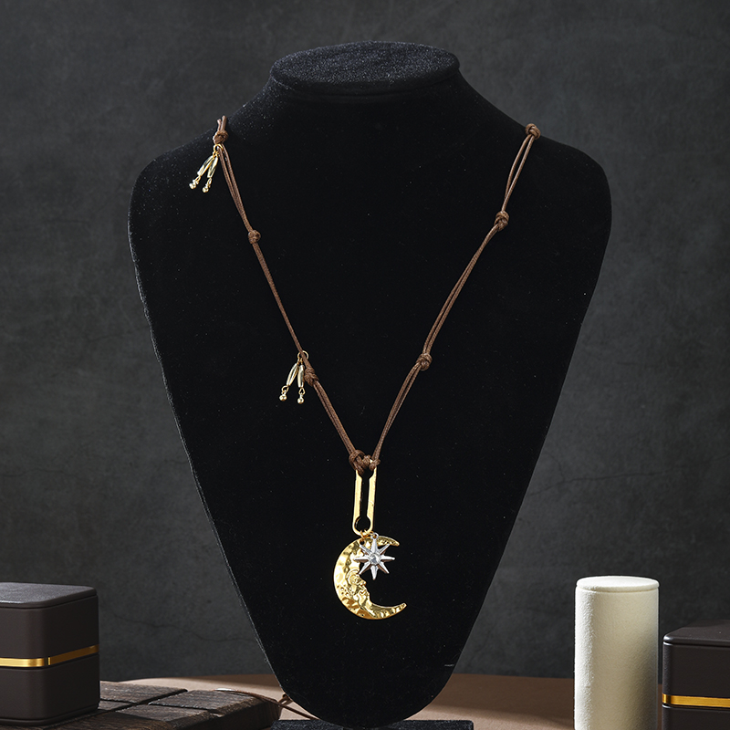 Vintage Gold Color Moon Star P - Leatherwork Rings ulasan dan harga