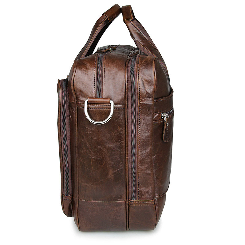 LACHIOUR Genuine Leather Men B - Leather Work Laptop Bag ulasan dan harga