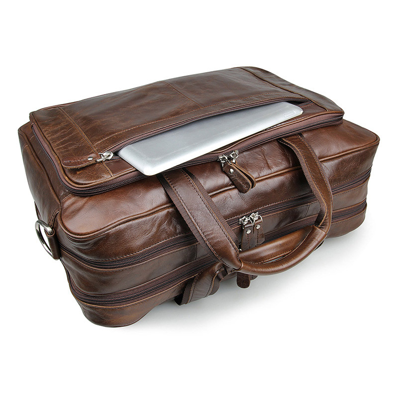 LACHIOUR Genuine Leather Men B - Leather Work Laptop Bag ulasan dan harga