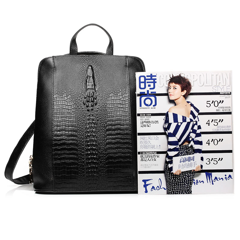 Zency Women's Crocodile Leathe - Leather Work Laptop Bag ulasan dan harga