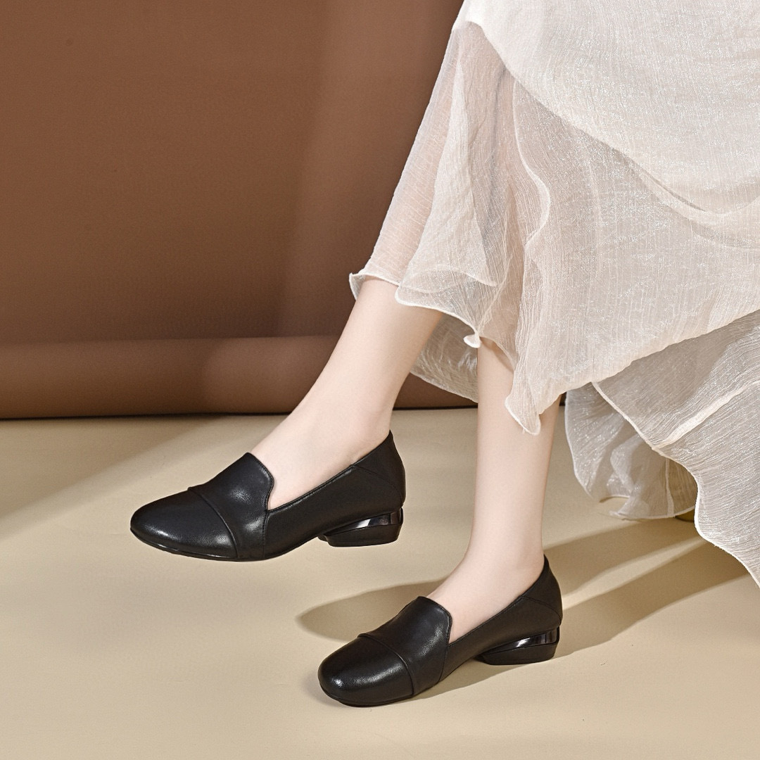 Women's shoes 2026 autumn low  - Leather Work Is ulasan dan harga